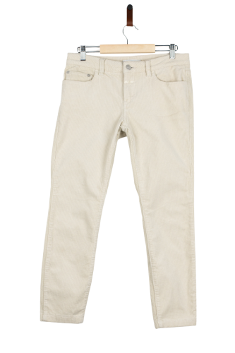 Przejdź do produktu Closed spodnie damskie sztruksowe ecru 27 premium casual stan idealny