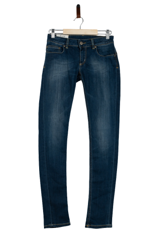 Przejdź do produktu Dondup jeans damskie niebieskie rozm. 26 slim fit premium denim