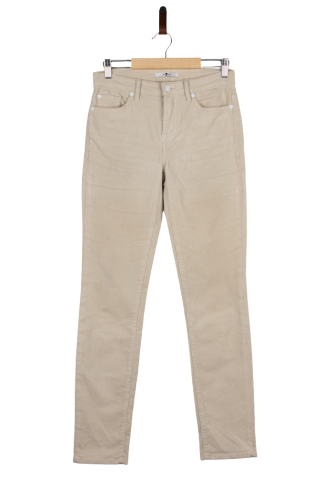 Przejdź do produktu 7 For All Mankind spodnie damskie beżowe sztruks 26 slim stan idealny