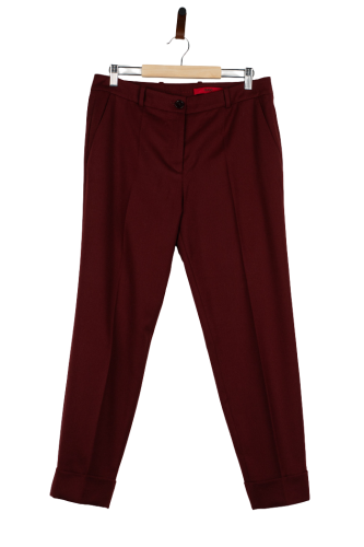 Przejdź do produktu Hugo Boss spodnie bordowe damskie rozm. 40 eleganckie