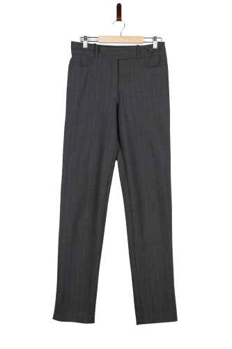 Przejdź do produktu Armani Jeans spodnie szare damskie 40 w paski klasyczne eleganckie