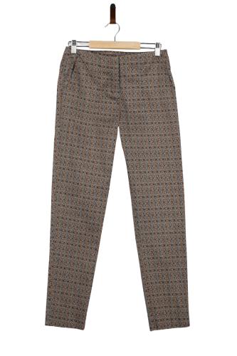 Przejdź do produktu Lanius wzorzyste spodnie damskie 34 proste retro