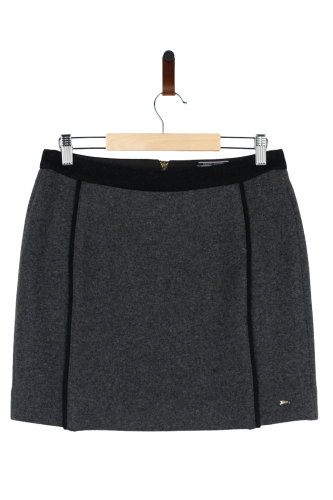 Przejdź do produktu Tommy Hilfiger damska spódnica szara 36 mini klasyczna prosty krój