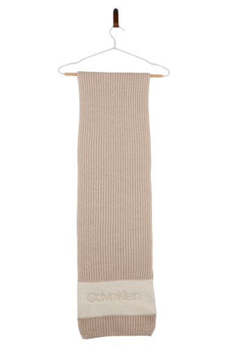 Przejdź do produktu Calvin Klein szalik beżowo-kremowy one size styl casual premium