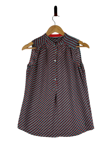 Przejdź do produktu Tommy Hilfiger damski top geometryczny multikolor 32 elegancki premium