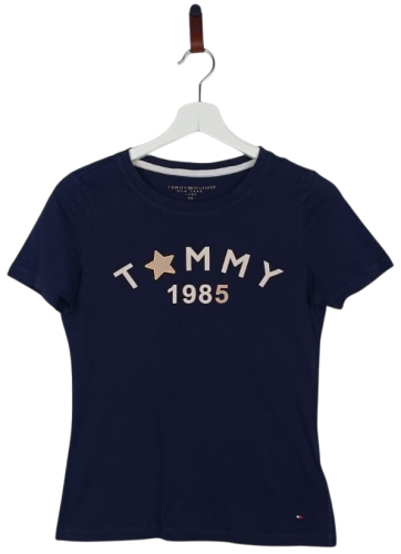 Przejdź do produktu Tommy Hilfiger T-shirt granatowy XS  klasyczny stan idealny