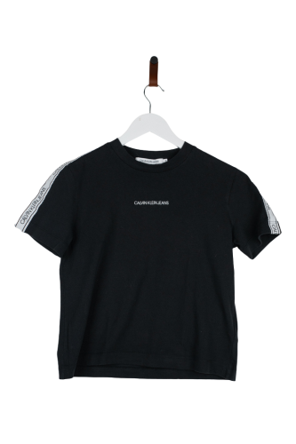 Przejdź do produktu Calvin Klein Jeans T-shirt czarny S logo na piersi i ramionach stan idealny