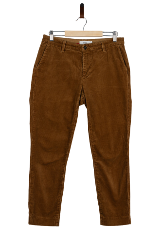 Przejdź do produktu Closed spodnie damskie 26 brązowe sztruks premium casual