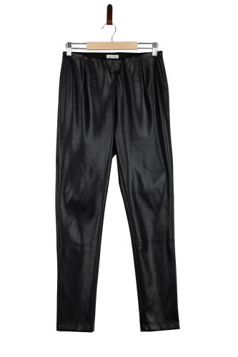 Przejdź do produktu Mrs & Hugs spodnie damskie czarne M imitacja skóry legginsy
