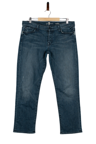 Przejdź do produktu 7 for all mankind damskie jeansy z przetarciami rozm 29 stan idealny