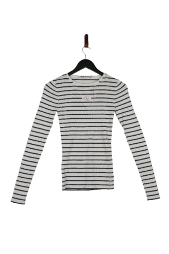 Przejdź do produktu Calvin Klein Jeans prążkowany longsleeve w czarno-białe paski rozm. M