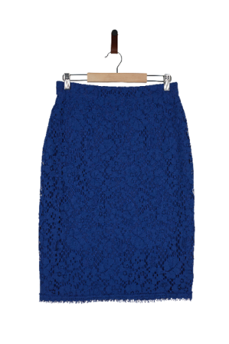 Przejdź do produktu Escada spódnica ołówkowa chabrowa elegancka rozm. S