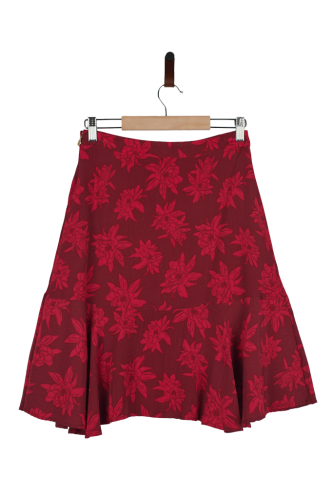 Przejdź do produktu Tommy Hilfiger śliczna bordowa spódniczka w kwiaty 34 stan bardzo dobry