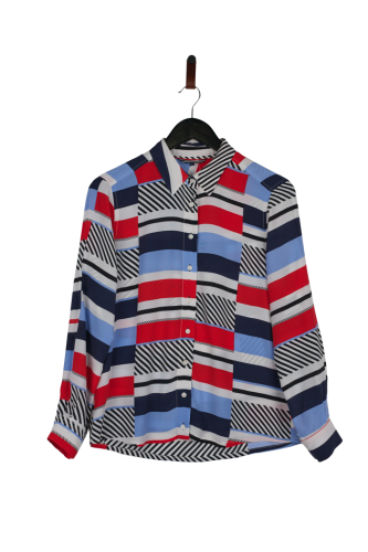 Przejdź do produktu Tommy Hilfiger damska koszula kolorowa w ciekawy wzór 6 stan bardzo dobry
