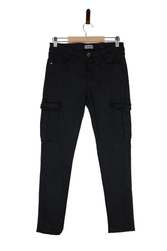 Przejdź do produktu Rich & Royal damskie jeansy cargo czarne 27/32 stan bardzo dobry
