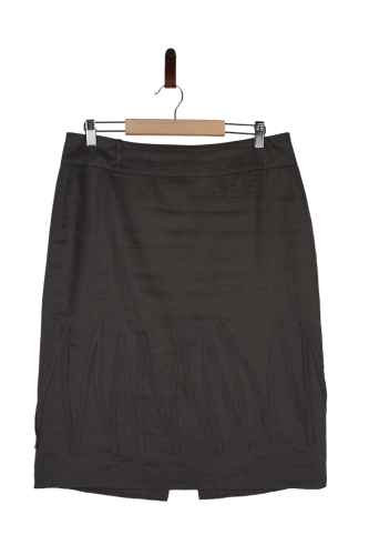 Przejdź do produktu Hugo Boss Black Label damska spódnica brązowoszara 40 stan bardzo dobry