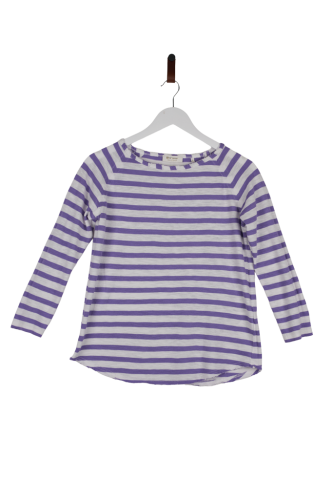 Przejdź do produktu Rich & Royal longsleeve w biało‑fioletowe paski XS stan bardzo dobry
