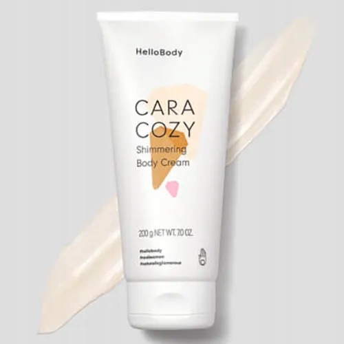 Przejdź do produktu Rozświetlający krem do ciała HelloBody CARA COZY piękny zapach