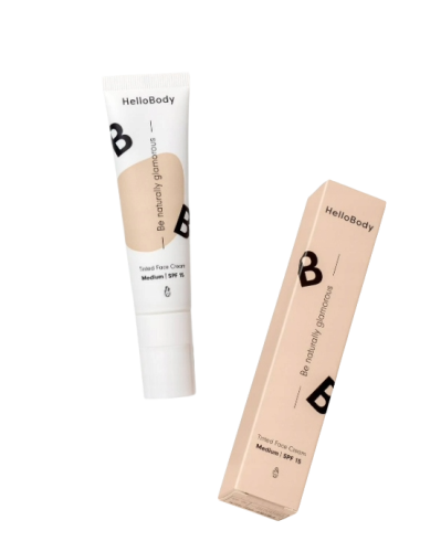 Przejdź do produktu Koloryzujący krem do twarzy BB medium HelloBody  nawilża i rozświetla