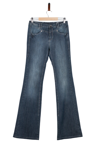 Przejdź do produktu Marc Cain damskie spodnie jeansowe ciemny denim dzwony