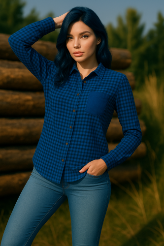 Przejdź do produktu Tommy Hilfiger damska koszula, ciekawy wzór w niebieską kratę, rozmiar L, stan idealny