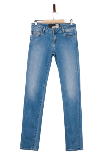 Przejdź do produktu Love Moschino damskie spodnie jeans niebieskie cudowny fason