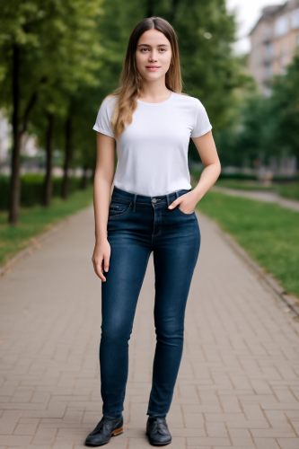 Przejdź do produktu Drykorn damskie spodnie jeansy, granatowe z przetarciami, rozmiar W29/L34, sta idealny