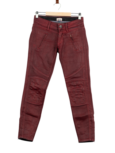 Przejdź do produktu Tommy Hilfiger Denim damskie spodnie bordowe rozm. W25 oryginalne