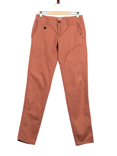Przejdź do produktu Tommy Hilfiger Denim jeansy damskie prosty fason pomarańczowe rozm. 25/32